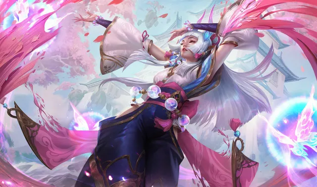 Syndra's Spirit Blossom skin in League of Legends.